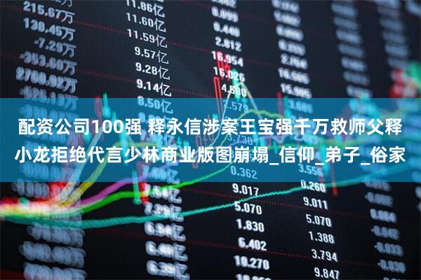 配资公司100强 释永信涉案王宝强千万救师父释小龙拒绝代言少林商业版图崩塌_信仰_弟子_俗家